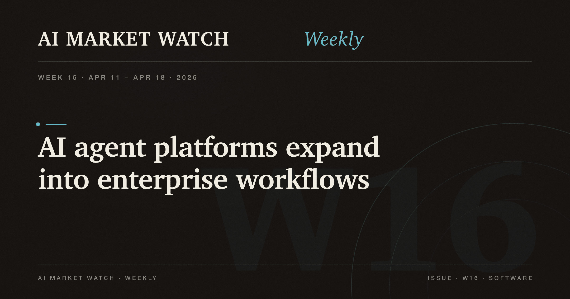 AI Weekly · Week 16: AI agent platforms expand into enterprise workflows